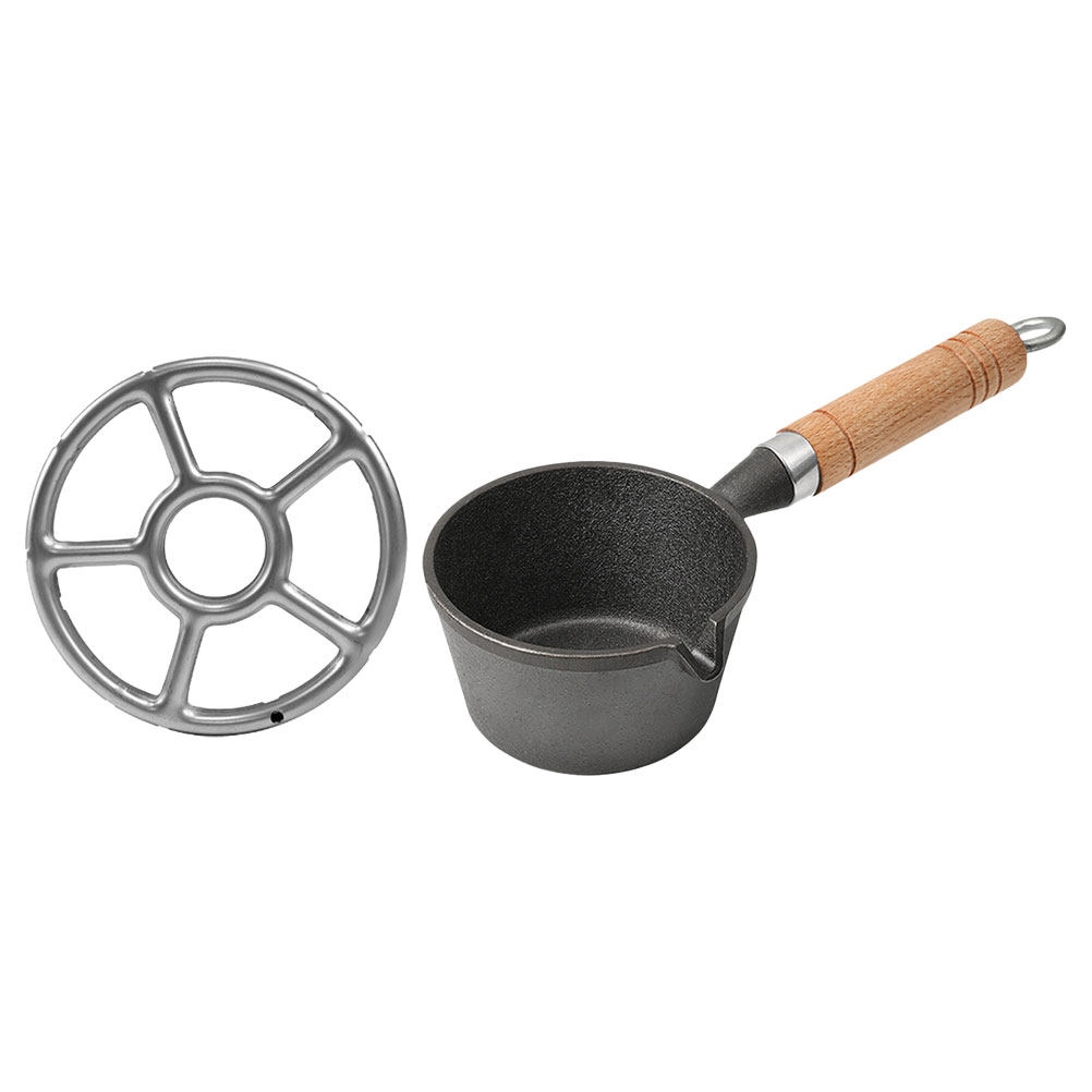 Camping Cooking Flat Top - 미니 무쇠 소스팬 스타일 계란 프라이팬,