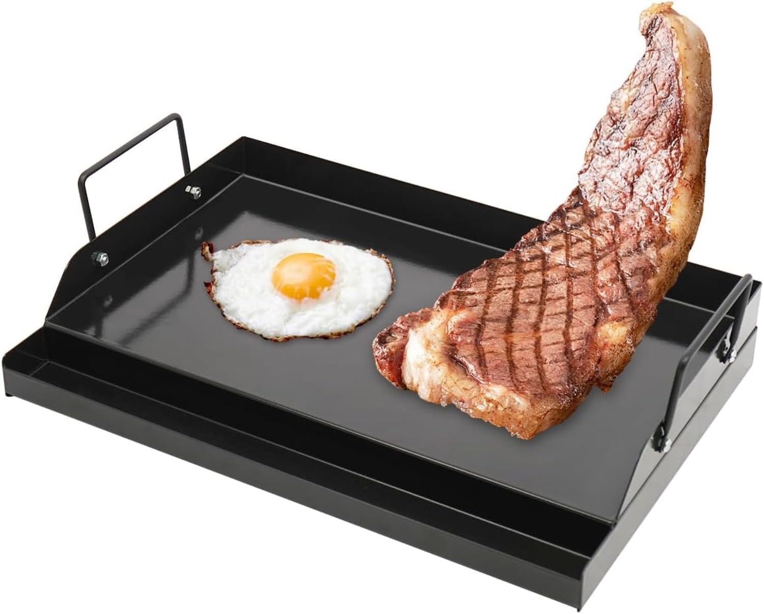 Camping Cooking Flat Top - 18인치 x 12인치 논스틱 주철 그리들(기름받이