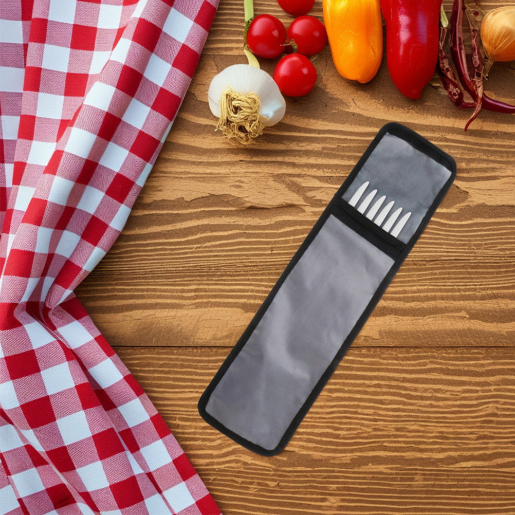 Camping Cooking Utensil Bag - 두꺼운 옥스포드 바베큐 꼬치 보관 가방