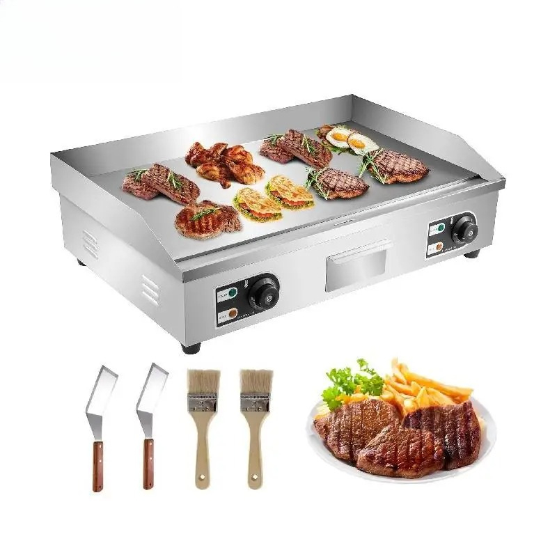 Camping Cooking Flat Top - 서랍이 있는 전기 조리대 그리들, 스테인리스
