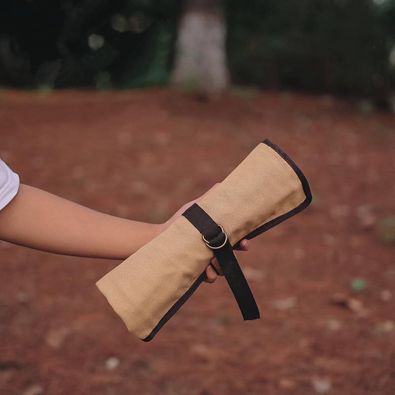 Camping Cooking Utensil Bag - 휴대용 캠핑 식기 롤업 가방 식기류