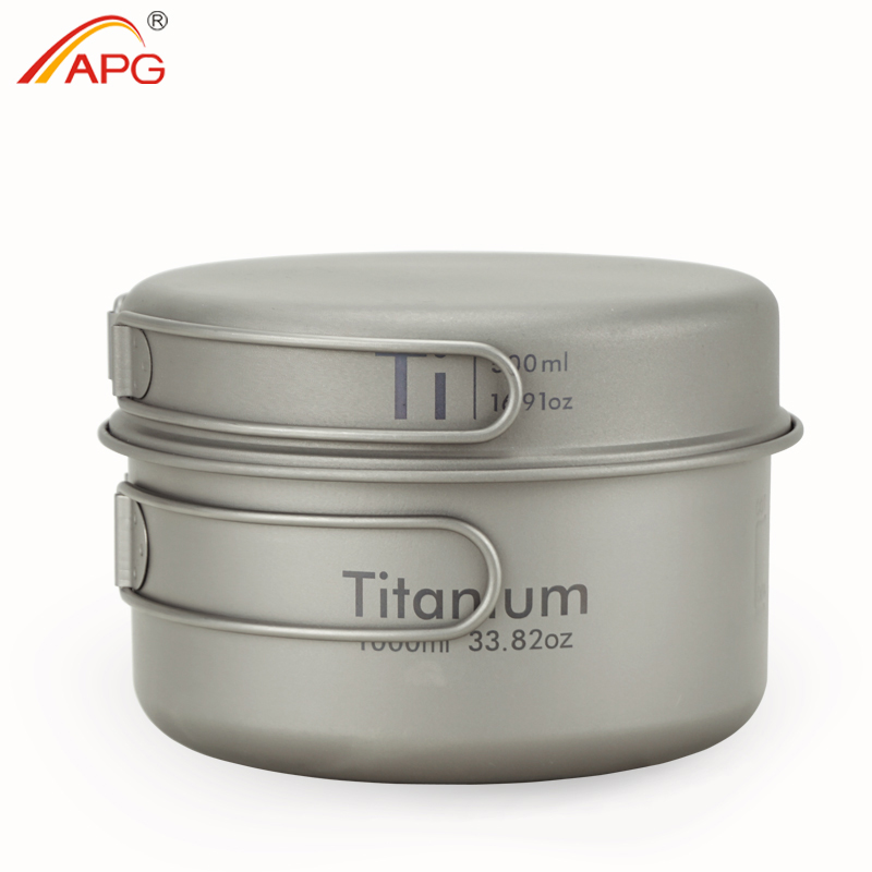 Mess Kit Titanium - APG 초경량 티타늄 팬, 야외 캠핑