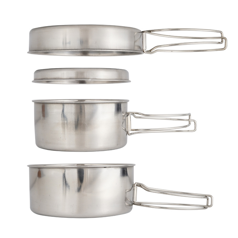 Camping Cooking Set For 4 - CLS 4종 스테인리스 캠핑 조리기구 세트