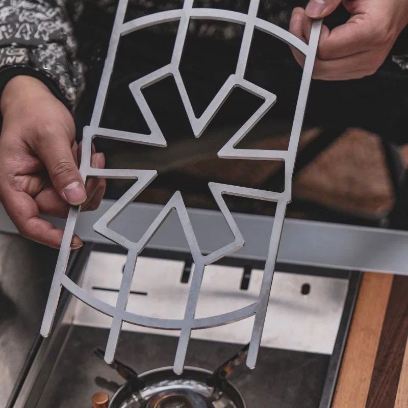 Camping Cooking Disc - 야외 캠핑 스토브 프레임, 방풍 스토브