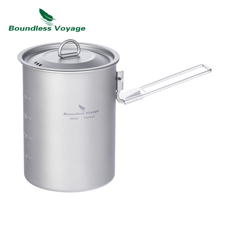 Mess Kit Titanium - 무한 항해 900ml 티타늄 냄비 컵