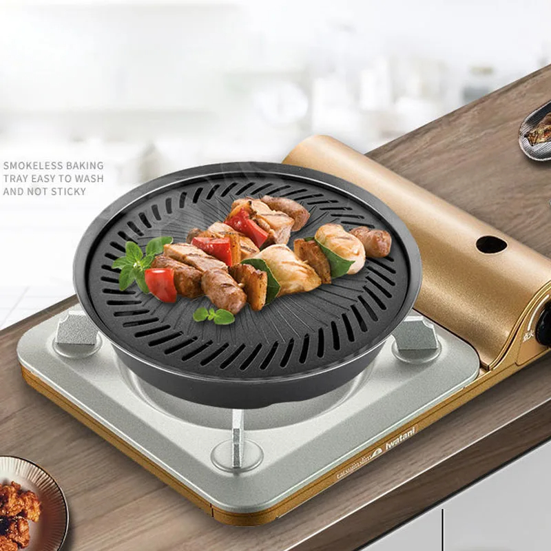 Camping Cooking Flat Top - 한국식 논스틱 바베큐 트레이, 야외 카세트