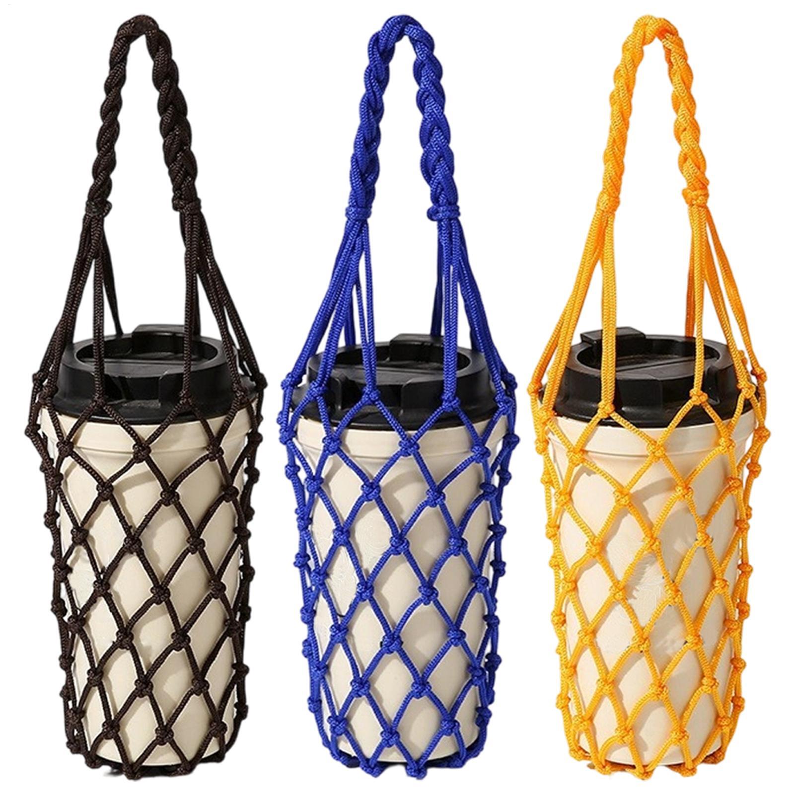 Camping Cooking Bag - 1pcs 물병 가방 크로셰 메쉬 컵