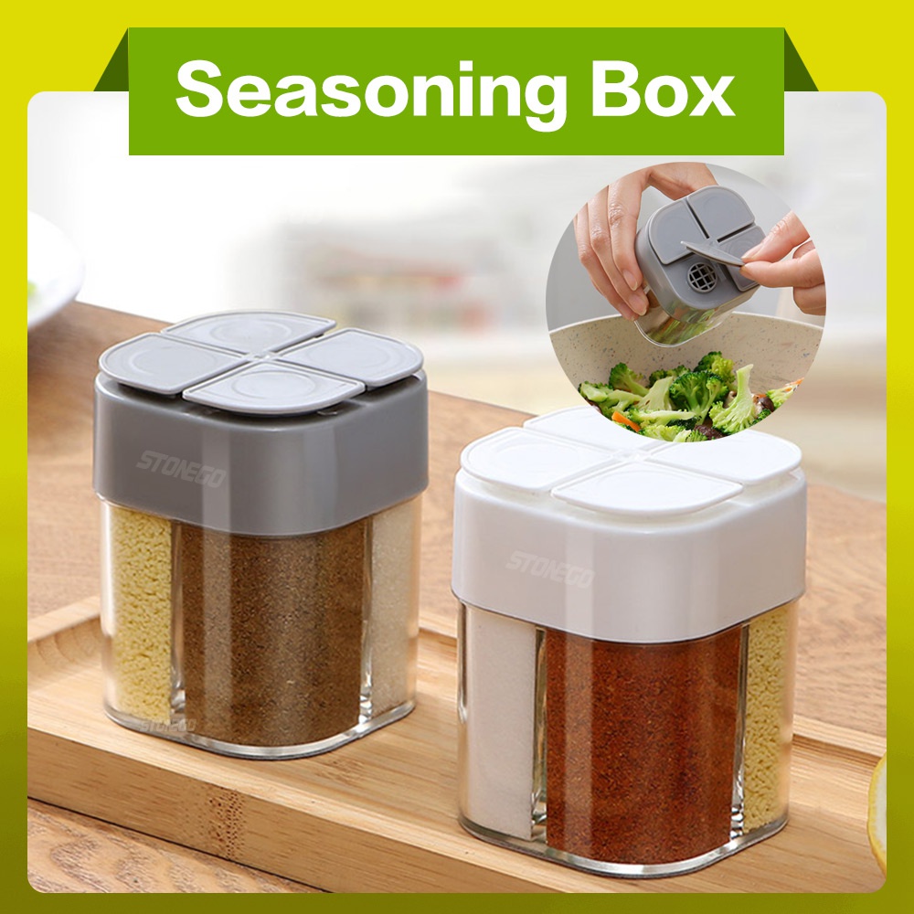 Camping Cooking Set For 4 - 4 in 1 플라스틱 디스펜서 캠핑용