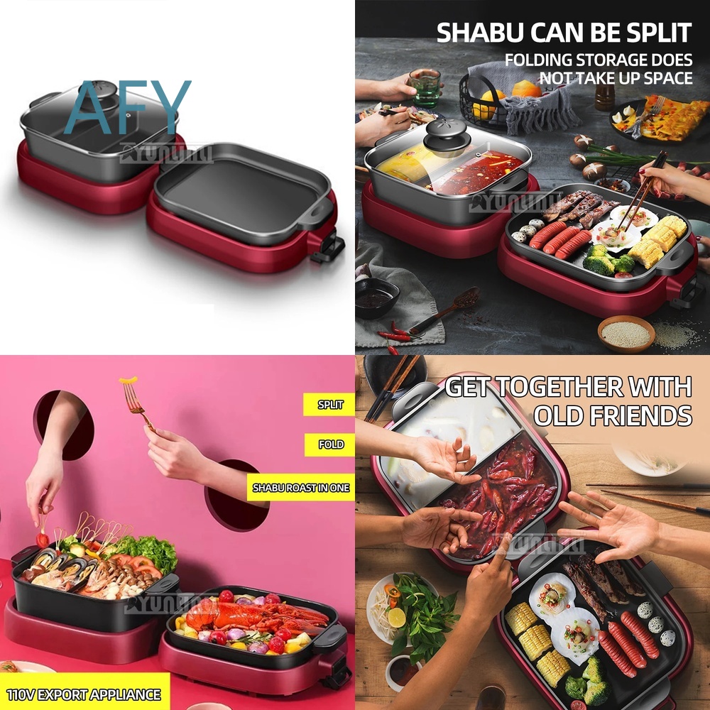 Camping Cooking Hot Plate - 휴대용 전기 핫팟 그릴, 가정용 야외