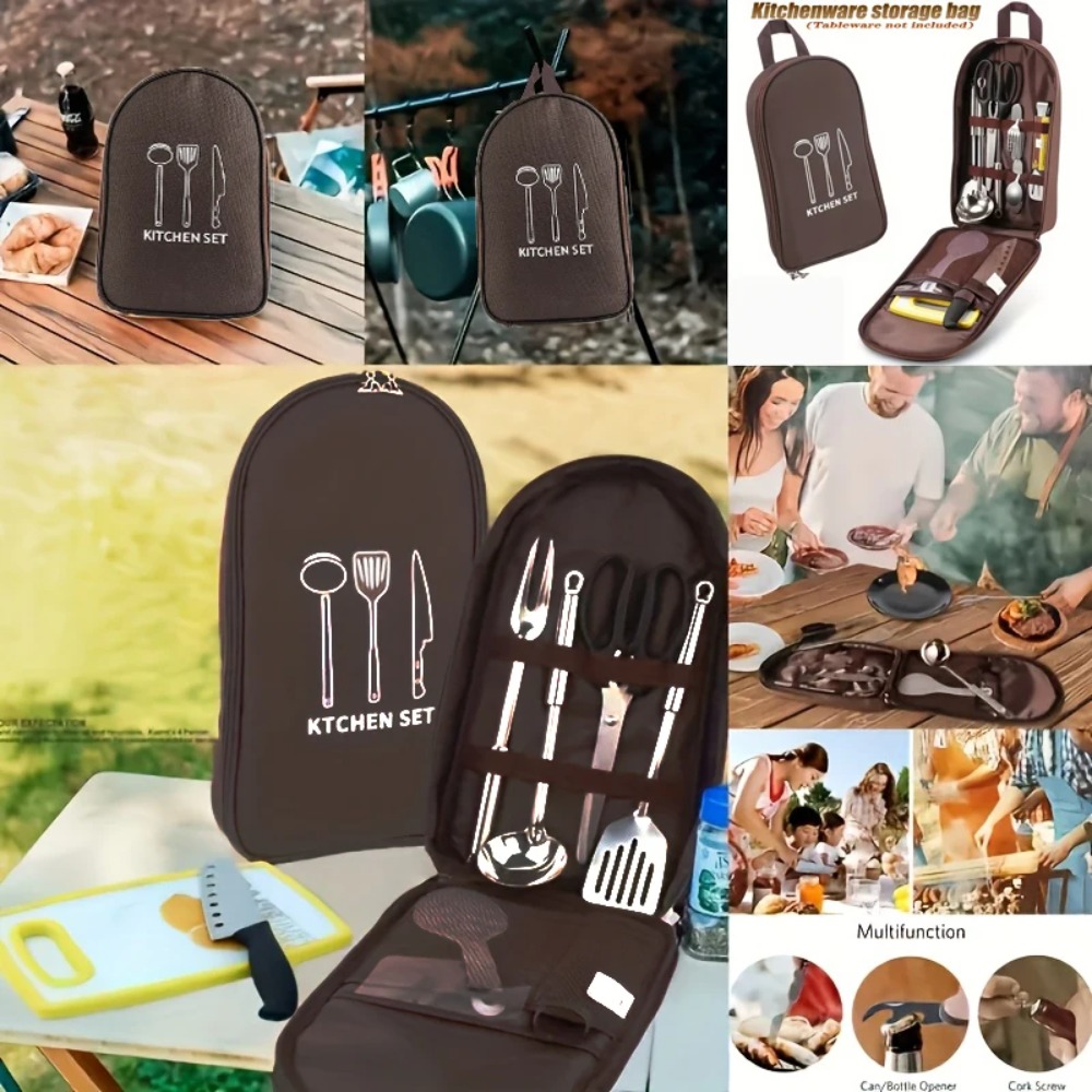 휴대용 야외 조리 가방 캠핑 보관 가방 휴대용 여행용기 - Camping Cooking Utensil Bag 리뷰 및 가격