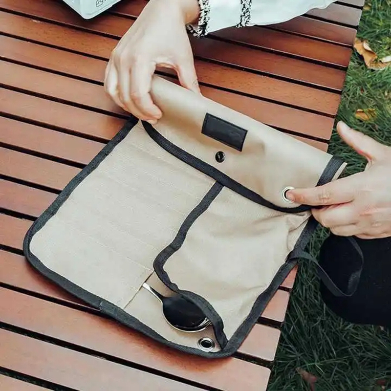 휴대용 야외 식기 보관 가방 스테인레스 스틸 식기 걸이 - Camping Cooking Utensil Bag 리뷰 및 가격
