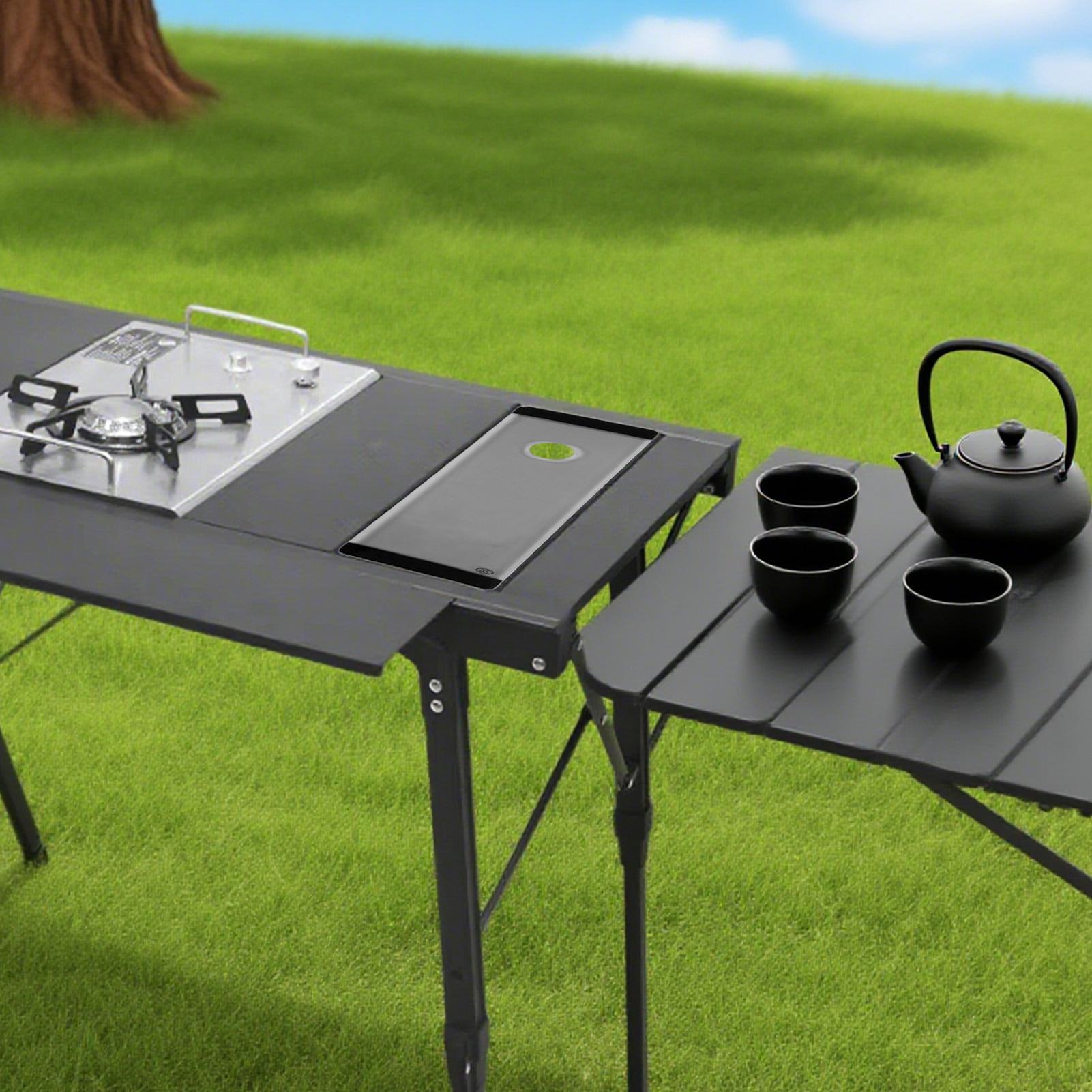 야외 테이블 확장 패널 강화 유리 모듈식 캠핑 테이블  - Camping Cooking Top 리뷰 및 가격
