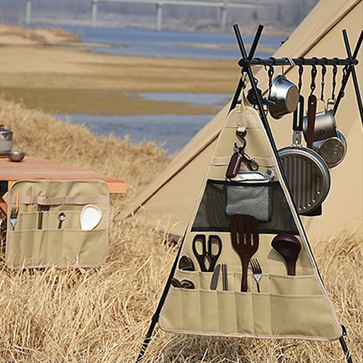 휴대용 캠핑 주방용품 정리 가방, 야외 요리를 위한 걸 - Camping Cooking Utensil Bag 리뷰 및 가격