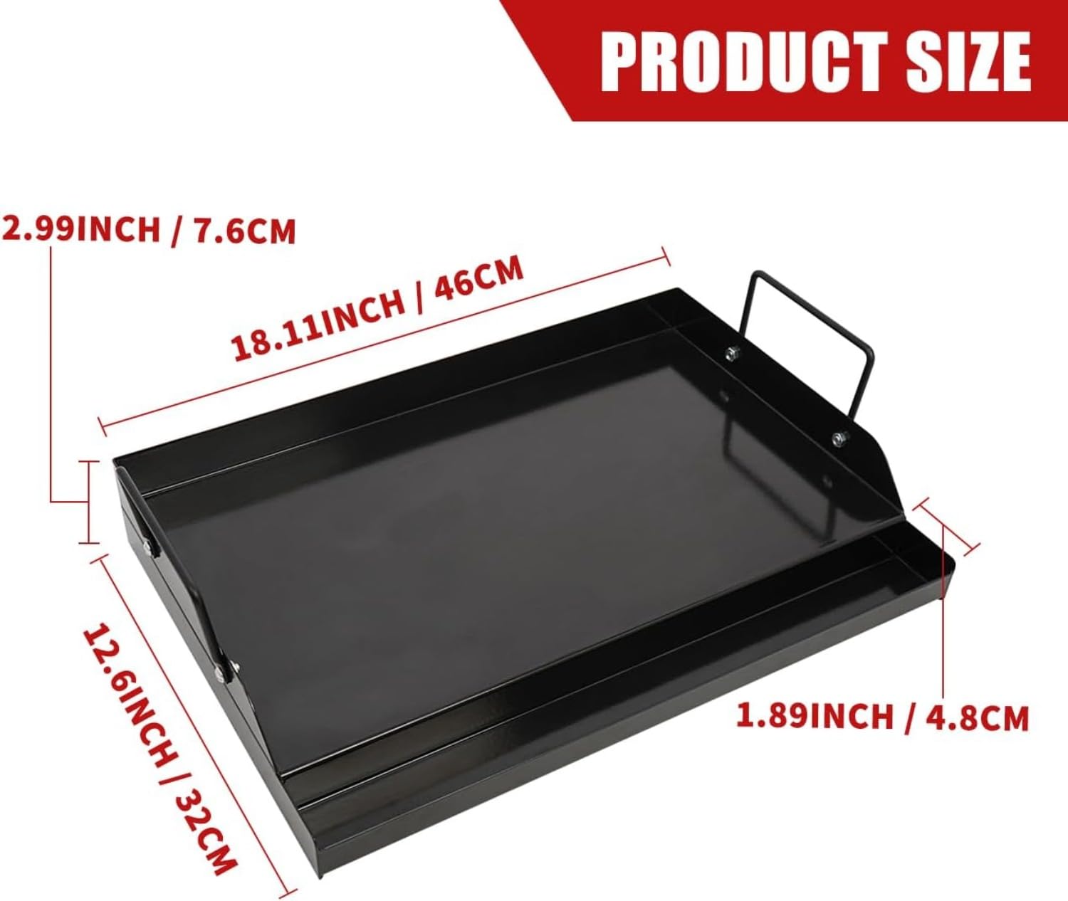 18인치 x 12인치 논스틱 주철 그리들(기름받이 포함 - Camping Cooking Flat Top 리뷰 및 가격