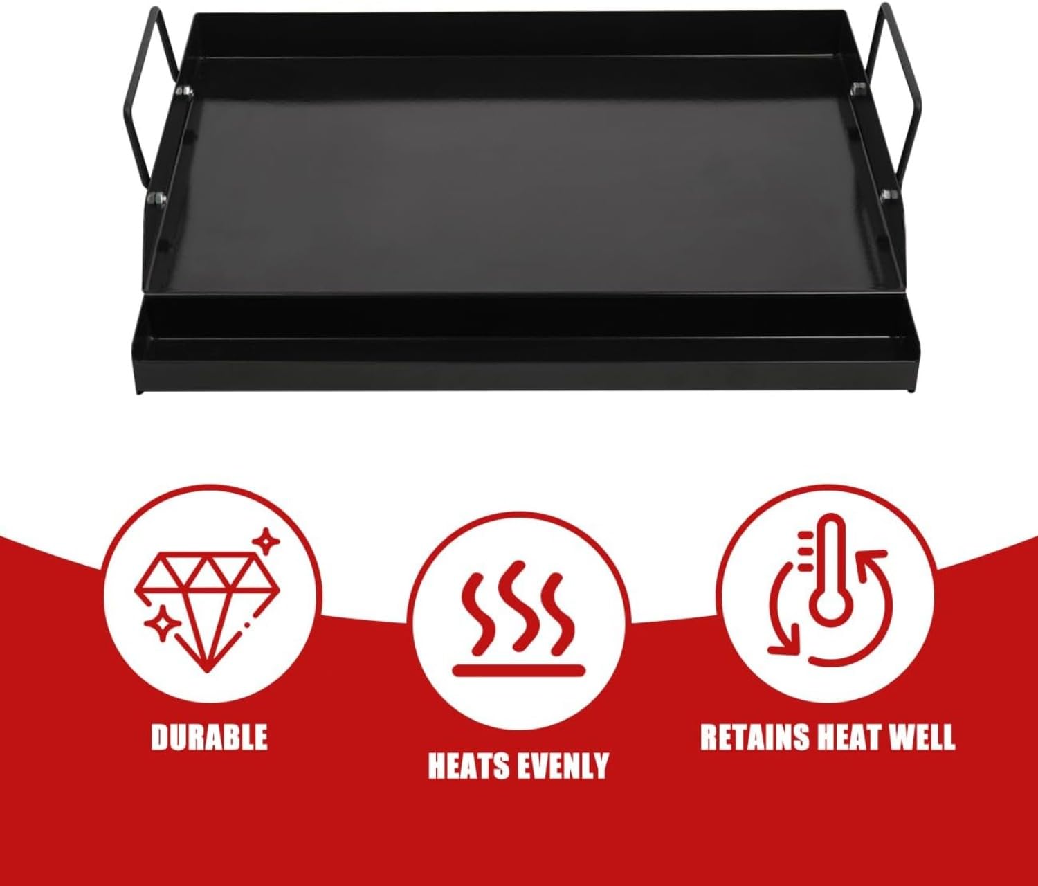 18인치 x 12인치 논스틱 주철 그리들(기름받이 포함 - Camping Cooking Flat Top 리뷰 및 가격