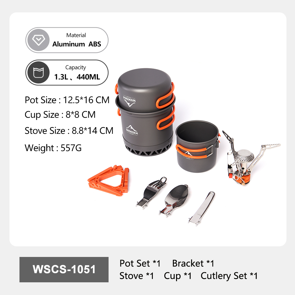 Widesea 휴대용 캠핑 조리기구 세트 알루미늄 1. - Camping Cooking Set For 4 리뷰 및 가격