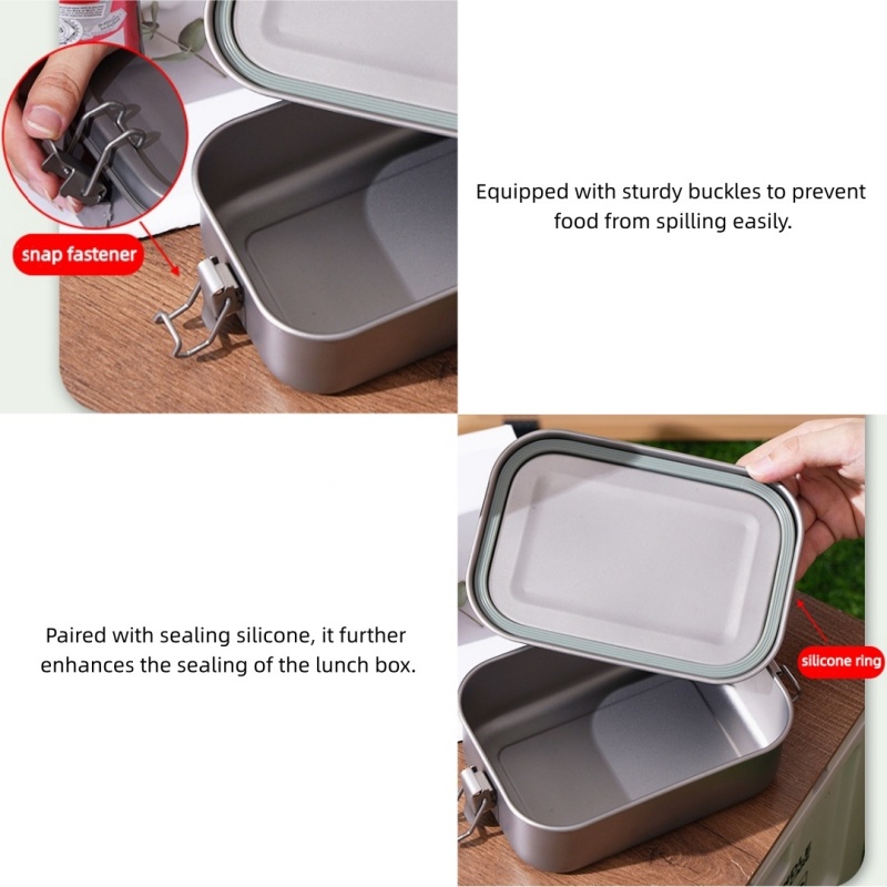 뚜껑과 접이식 손잡이가 있는 티타늄 도시락통, 누수 방 - Mess Kit Titanium 리뷰 및 가격