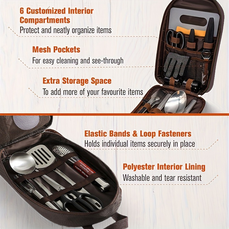 야외 요리 가방 캠핑 보관 가방 휴대용 조리기구 정리함 - Camping Cooking Utensil Bag 리뷰 및 가격