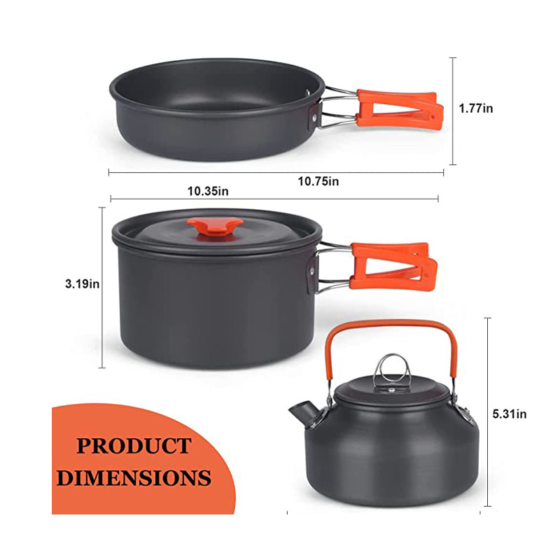 메쉬 가방 접이식 쿡 세트 캠핑 주방 요리 주전자 및  - Camping Cooking Set For 4 리뷰 및 가격