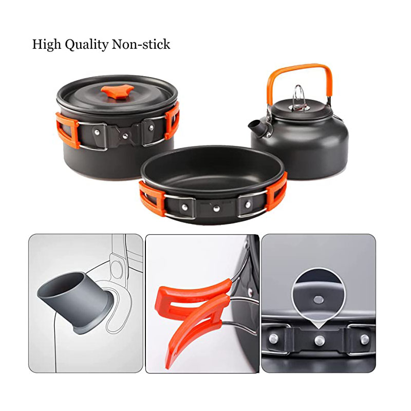 메쉬 가방 접이식 쿡 세트 캠핑 주방 요리 주전자 및  - Camping Cooking Set For 4 리뷰 및 가격