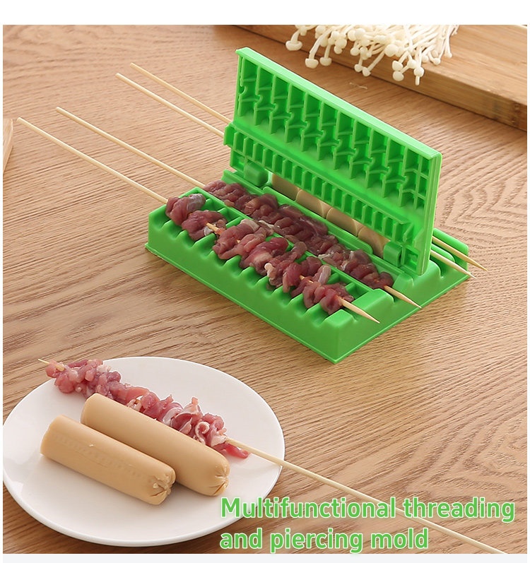 플라스틱 바베큐 꼬치 제작기 빠른 고기 및 채소 꼬치  - Camping Cooking Vegetables 리뷰 및 가격