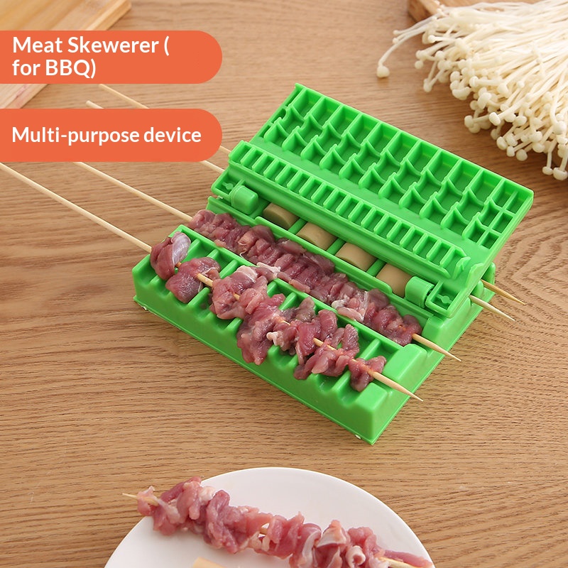 플라스틱 바베큐 꼬치 제작기 빠른 고기 및 채소 꼬치  - Camping Cooking Vegetables 리뷰 및 가격
