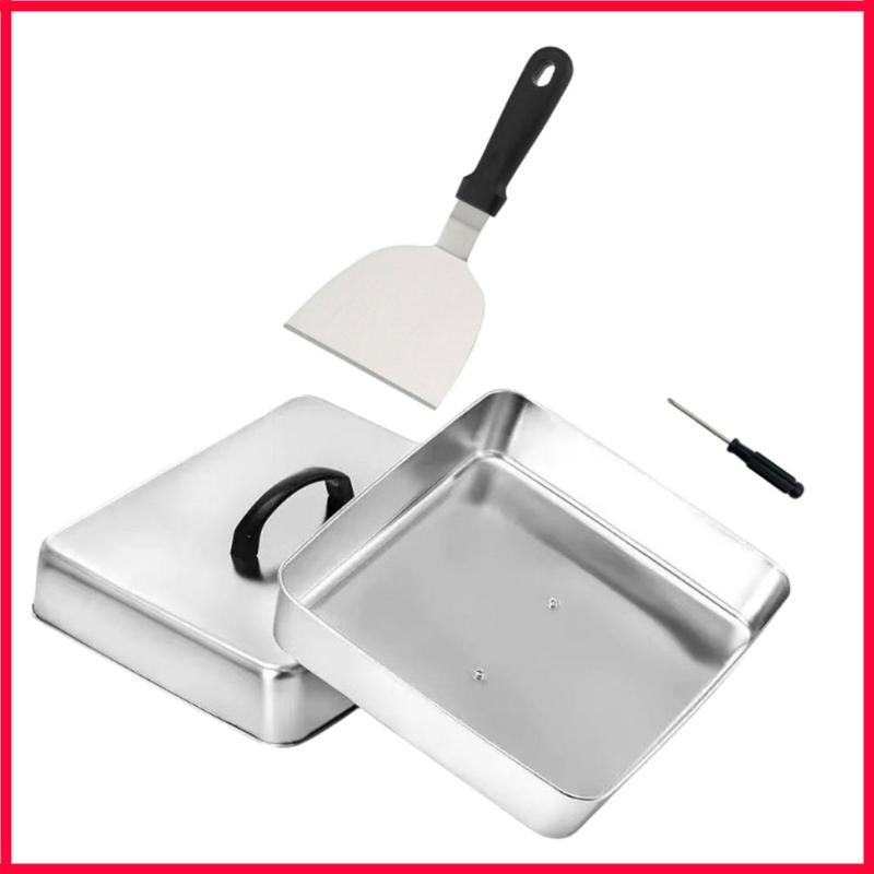XX9B 정사각형 커버(녹이는 상단 손잡이 포함)와 평 - Camping Cooking Flat Top 리뷰 및 가격