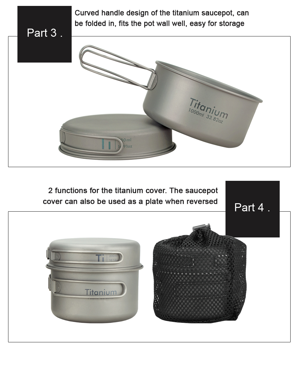 APG 초경량 티타늄 팬, 야외 캠핑 식기, 티타늄 냄 - Mess Kit Titanium 리뷰 및 가격