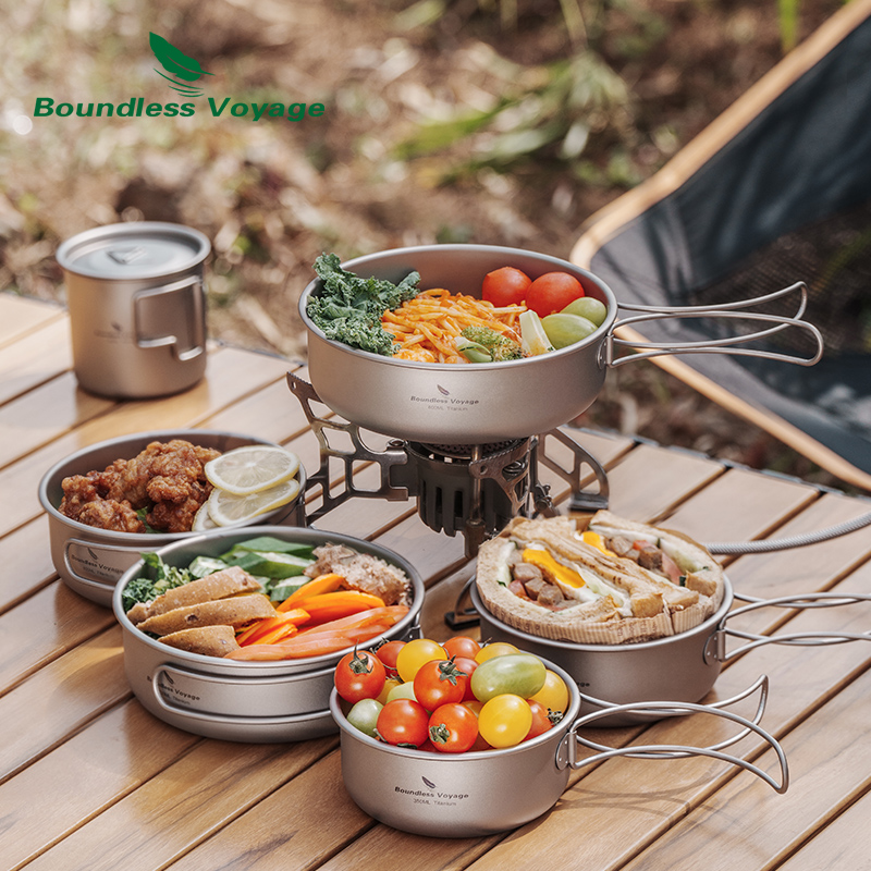 무한 항해 티타늄 그릇 접이식 손잡이가있는 접시 세트  - Mess Kit Titanium 리뷰 및 가격