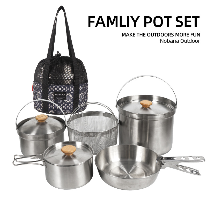 NOBANA 최신 야외 스테인레스 스틸 냄비 세트 캠핑 - Camping Cooking Utensil Bag 리뷰 및 가격