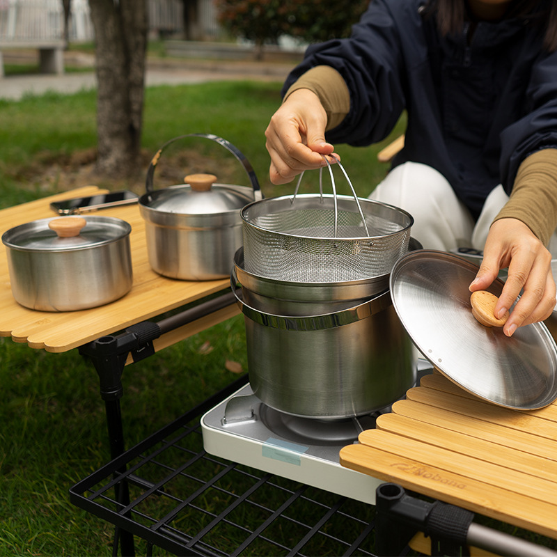 NOBANA 최신 야외 스테인레스 스틸 냄비 세트 캠핑 - Camping Cooking Utensil Bag 리뷰 및 가격