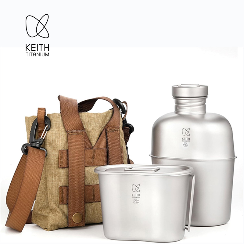 KEITH 순수 티타늄 캔틴 식기 세트, 초경량 물병  - Mess Kit Titanium 리뷰 및 가격