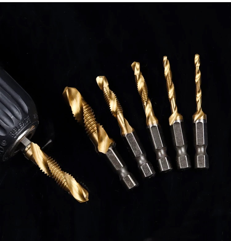 HSS 드릴 및 탭 비트 세트 6pcs 금속 목공 M3 - Mess Kit Titanium 리뷰 및 가격