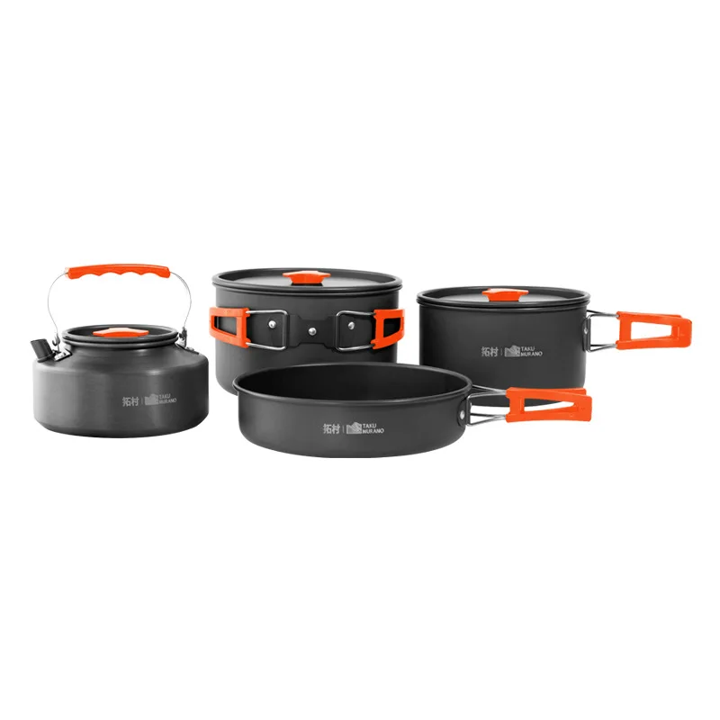 캠핑 조리기구 세트 야외 요리 초경량 알루미늄 냄비 주 - Camping Cooking Set For 4 리뷰 및 가격