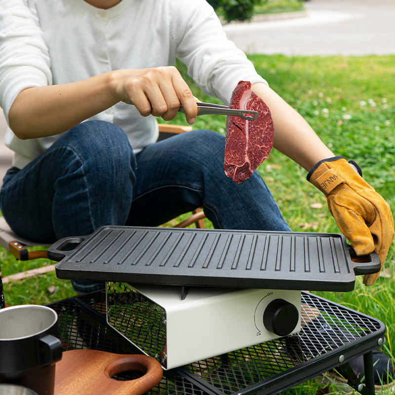 양면 주철 그릴 팬, 야외 캠핑 바베큐 스테이크 요리용 - Camping Cooking Flat Top 리뷰 및 가격