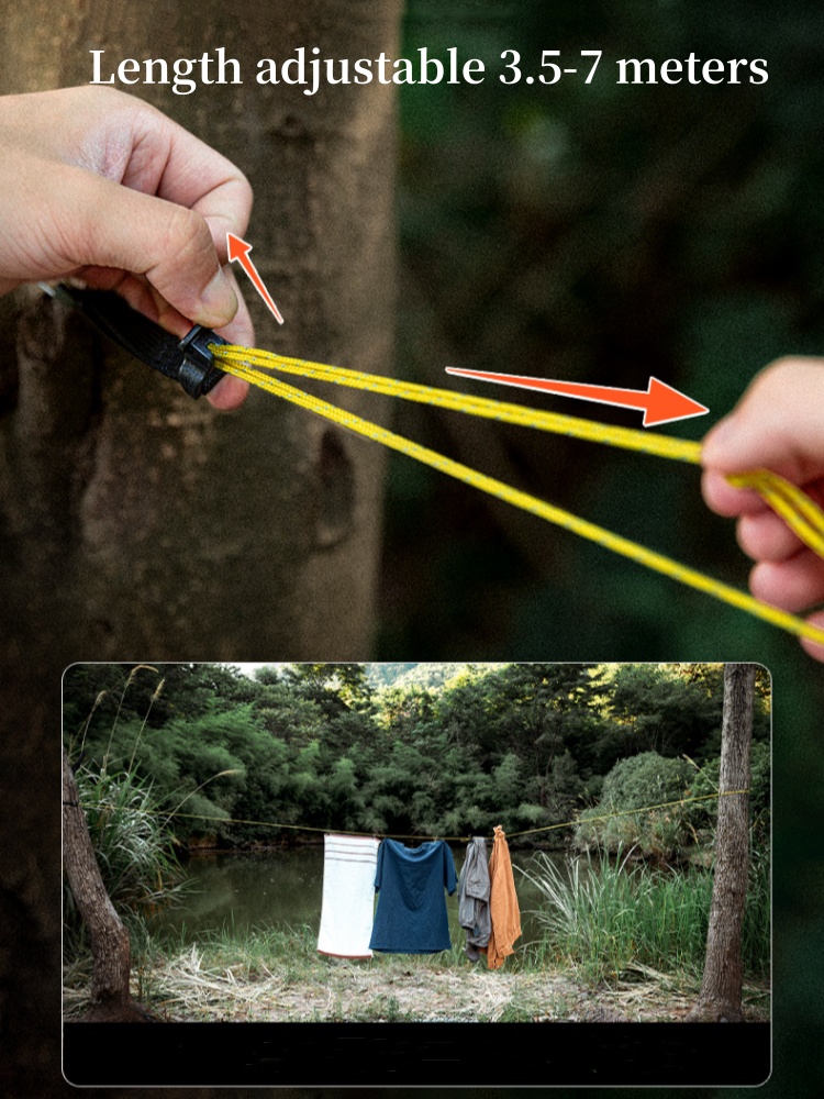 조절 가능한 야외 빨랫줄 캠핑 휴대용 보관 끈 클립 포 - Camping Cooking Bag 리뷰 및 가격